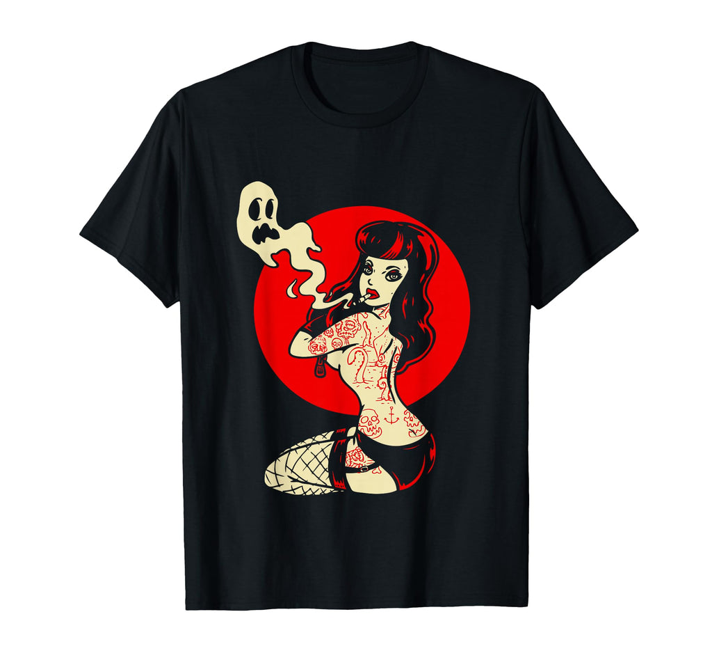 Horror Pinup Sexy Goth Burlesque T-Shirt - Novelty Apparel for Adults - T-Shirt, Sweatshirt, Hoodie