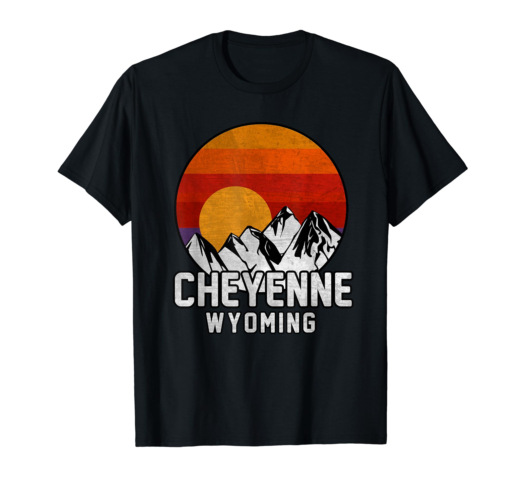 Cheyenne Wyoming Mountain Sunset T-Shirt - Trendy Graphic for Adults - T-Shirt, Sweatshirt, Hoodie