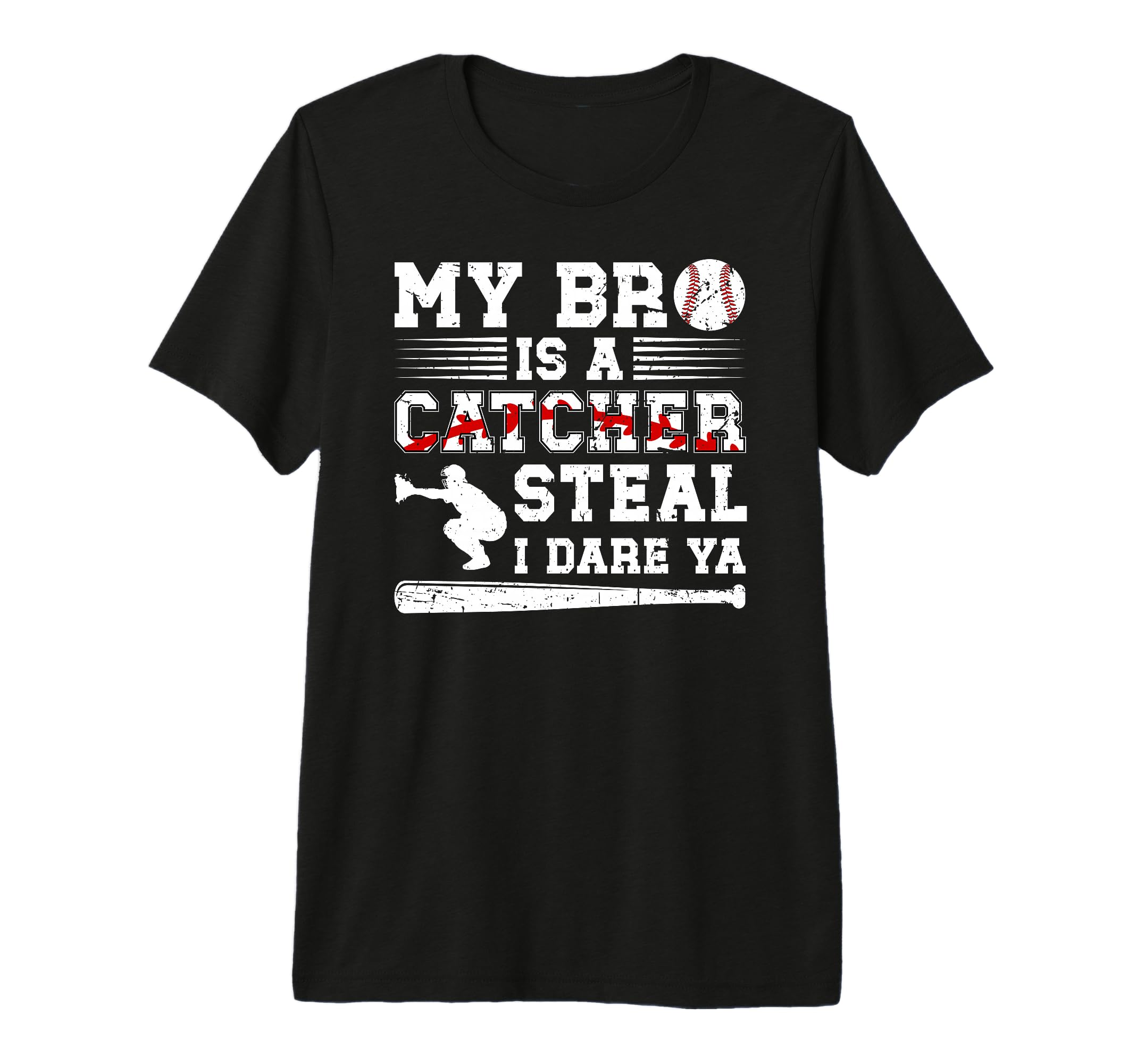 My Bro Is Baseball Catcher Brother T-Shirt - Graphic Print for Adults - T-Shirt, Sweatshirt, Hoodie