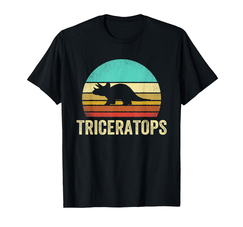 Triceratops Sunset Dinosaur T-Shirt - Graphic Print for Adults - T-Shirt, Sweatshirt, Hoodie