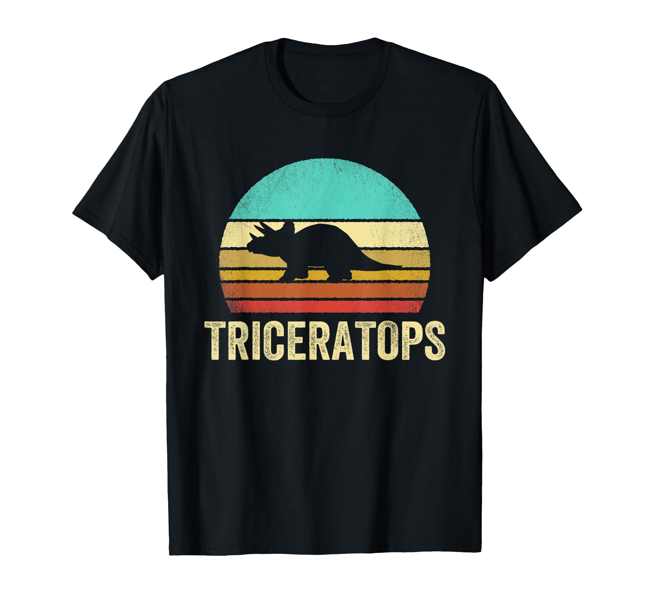 Triceratops Sunset Dinosaur T-Shirt - Graphic Print for Adults - T-Shirt, Sweatshirt, Hoodie