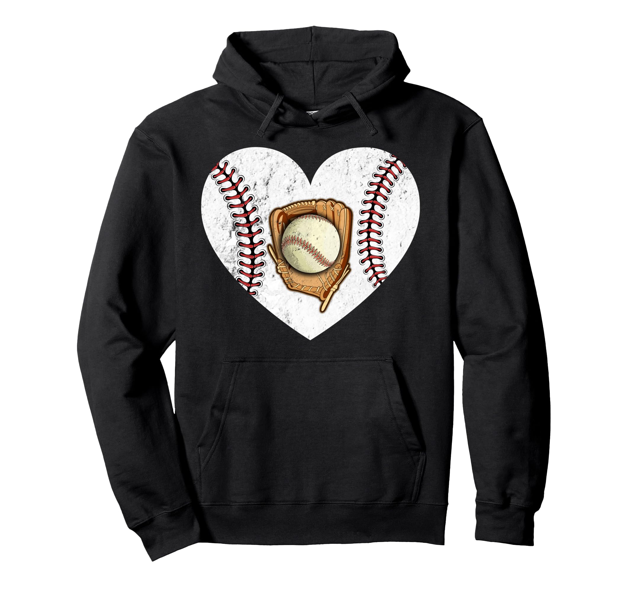 Baseball Heart Mom Mama Mothers Day Hoodie - Novelty Apparel Unisex - T-Shirt, Sweatshirt, Hoodie