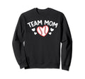 Team Mom Heart Baseball Team Mom Sweatshirt - Graphic Print Men Women - T-Shirt, Sweatshirt, Hoodie