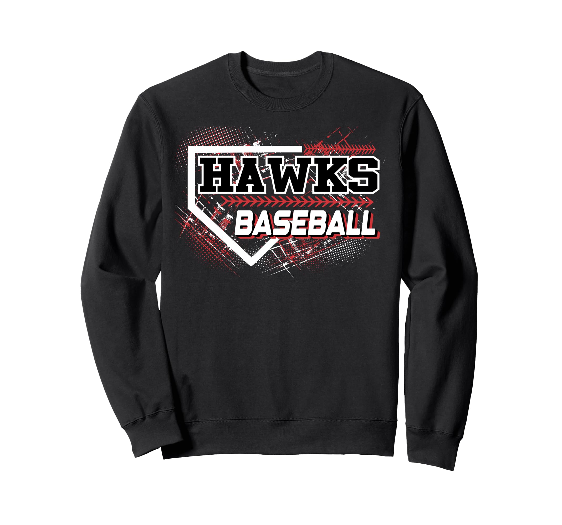 Hawks Baseball Home Plate Red Hawk Sweatshirt - Streetwear Style Men Women - T-Shirt, Sweatshirt, Hoodie