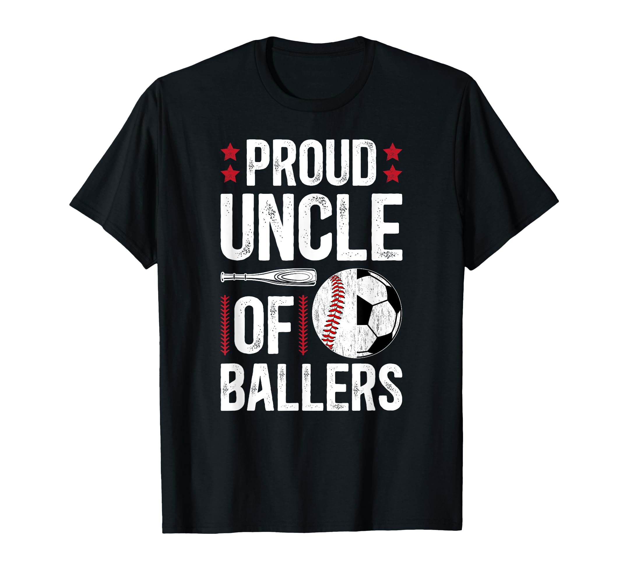 Proud Uncle Ballers Baseball Soccer T-Shirt - Custom Art Print Men Women - T-Shirt, Sweatshirt, Hoodie