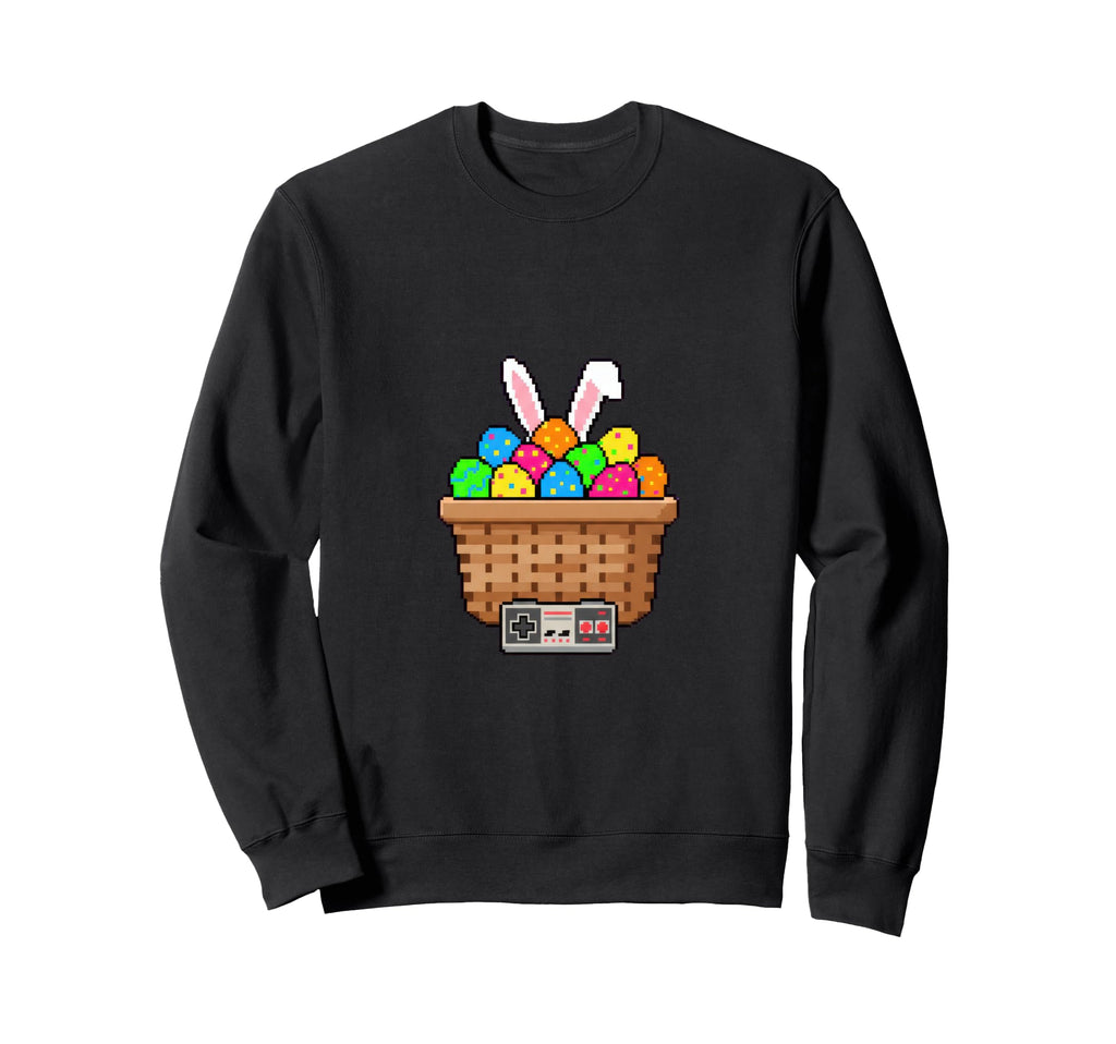 Pixel Art 8 Bit Easter Basket Gamer Sweatshirt - Trendy Graphic Men Women - T-Shirt, Sweatshirt, Hoodie