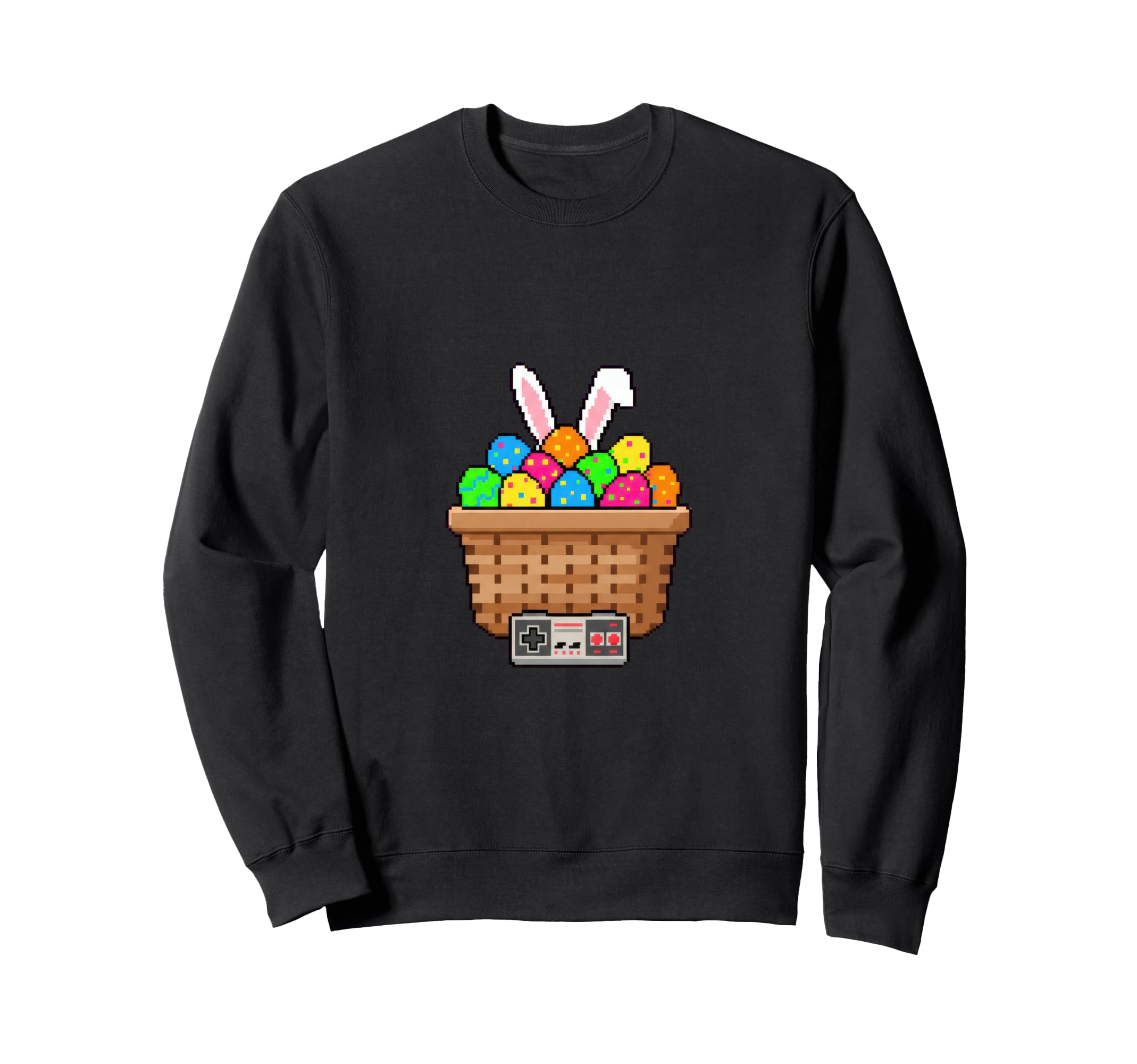Pixel Art 8 Bit Easter Basket Gamer Sweatshirt - Trendy Graphic Men Women - T-Shirt, Sweatshirt, Hoodie