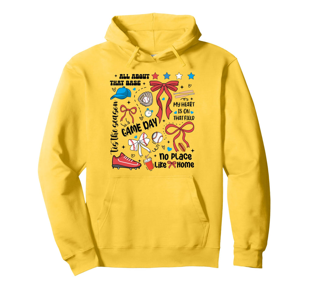 Baseball Mom Son Heart Field Game Hoodie - Aesthetic Graphic for Adults - T-Shirt, Sweatshirt, Hoodie