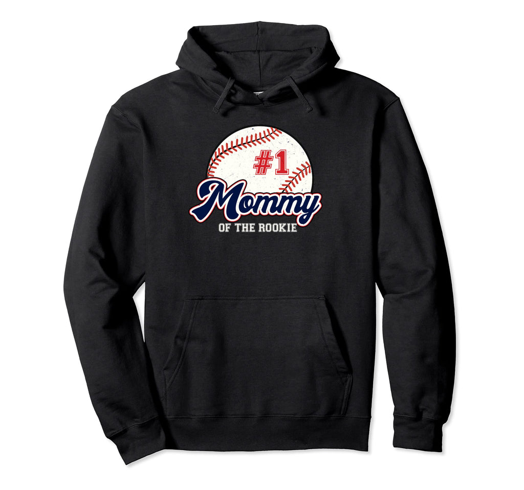 Mommy Rookie Rookie Year Baseball Mama Hoodie - Custom Art Print Men Women - T-Shirt, Sweatshirt, Hoodie