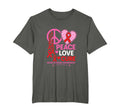 Peace Love Cure Heart Disease Awareness T-Shirt - Graphic Print Unisex - T-Shirt, Sweatshirt, Hoodie