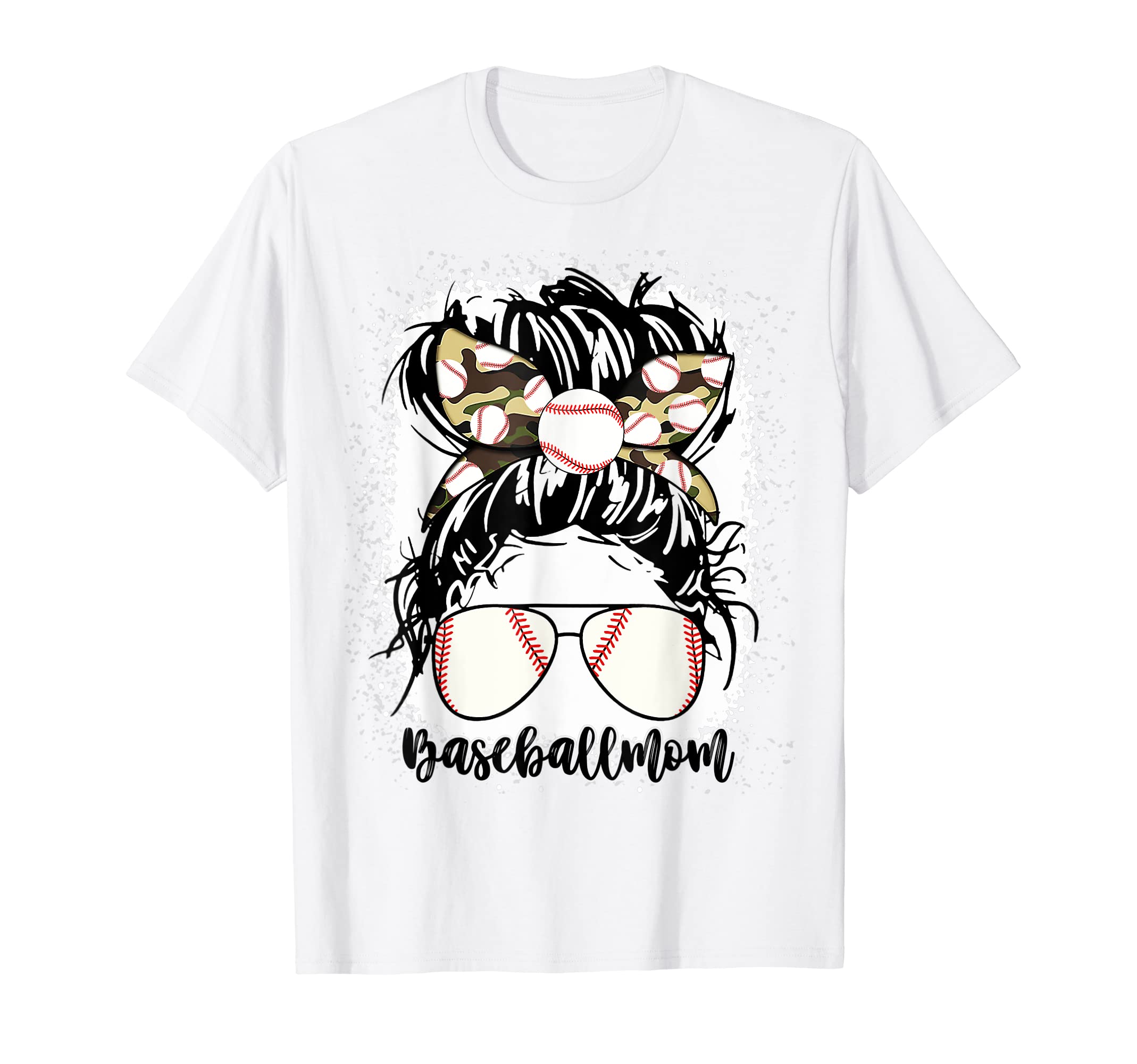 Bleached Baseball Mom Life T-Shirt - Casual Everyday Wear Men Women - T-Shirt, Sweatshirt, Hoodie