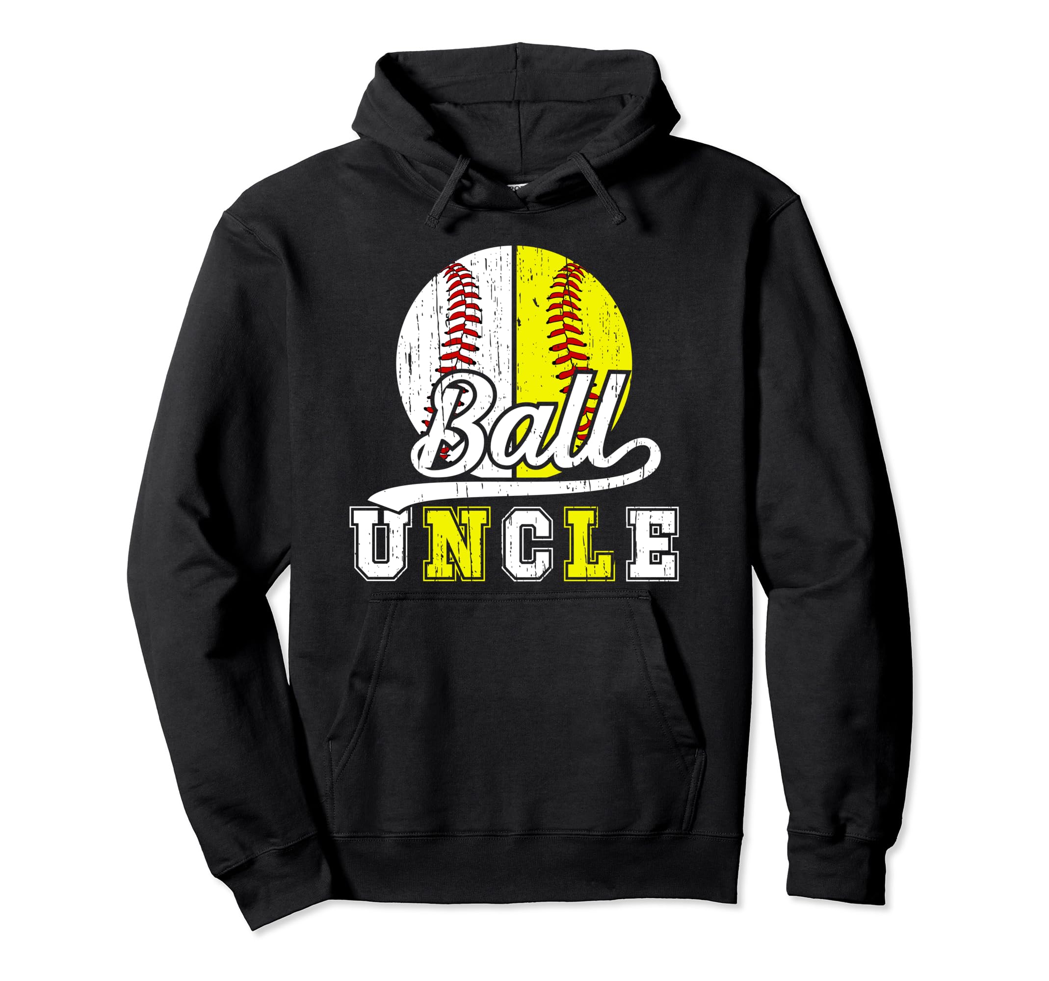 Ball Uncle Softball Baseball Uncle Hoodie - Trendy Graphic Men Women - T-Shirt, Sweatshirt, Hoodie