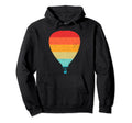 Hot Air Balloon Silhouette Distressed Hoodie - Trendy Graphic for Adults - T-Shirt, Sweatshirt, Hoodie