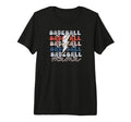 Baseball Mama Lightning Bolt Tri T-Shirt - Streetwear Style for Adults - T-Shirt, Sweatshirt, Hoodie