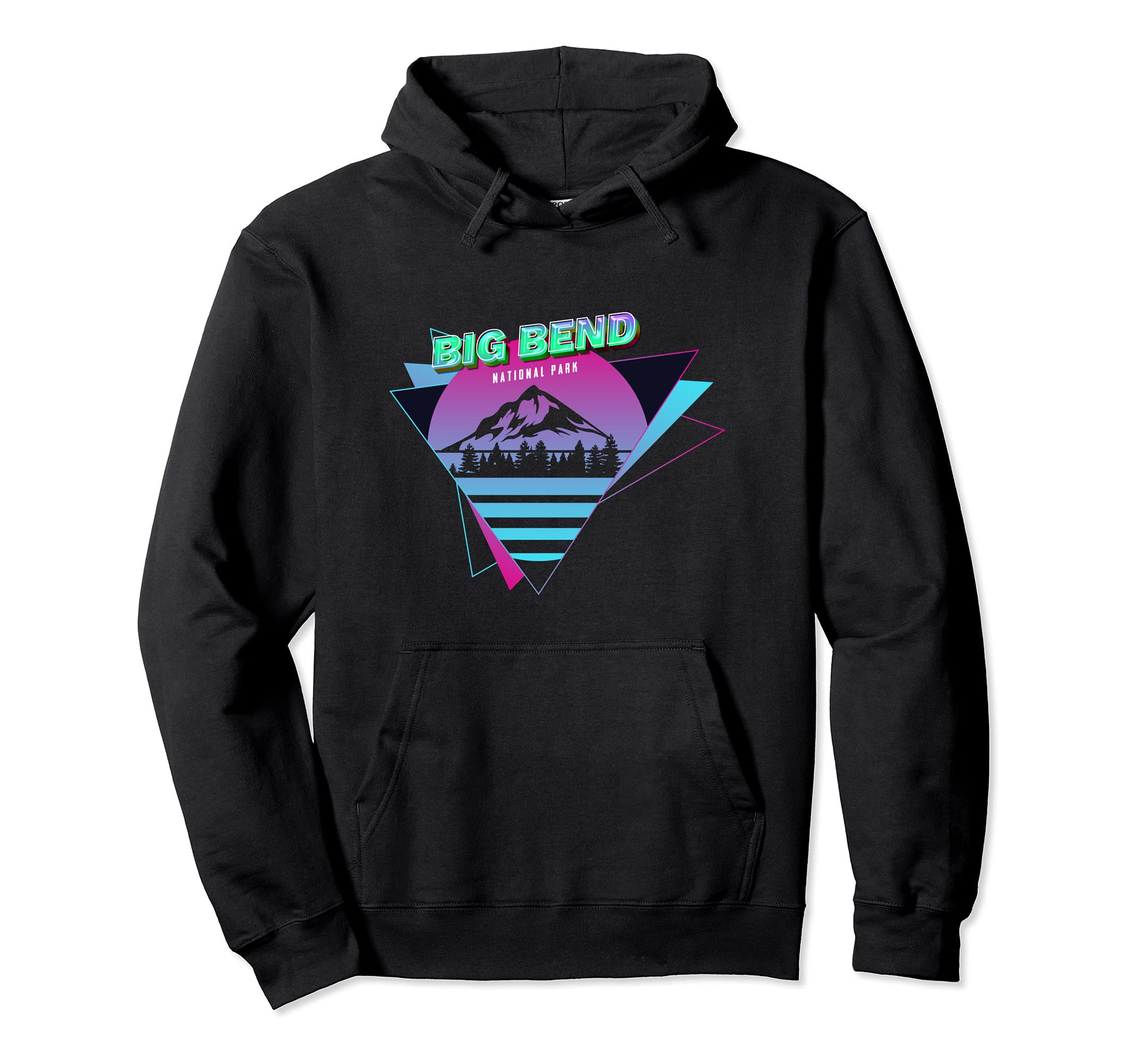 Vaporwave Big Bend National Park Hoodie - Graphic Print for Adults - T-Shirt, Sweatshirt, Hoodie
