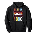 Best 1980 Cassette Tape Hoodie - Streetwear Style for Adults - T-Shirt, Sweatshirt, Hoodie