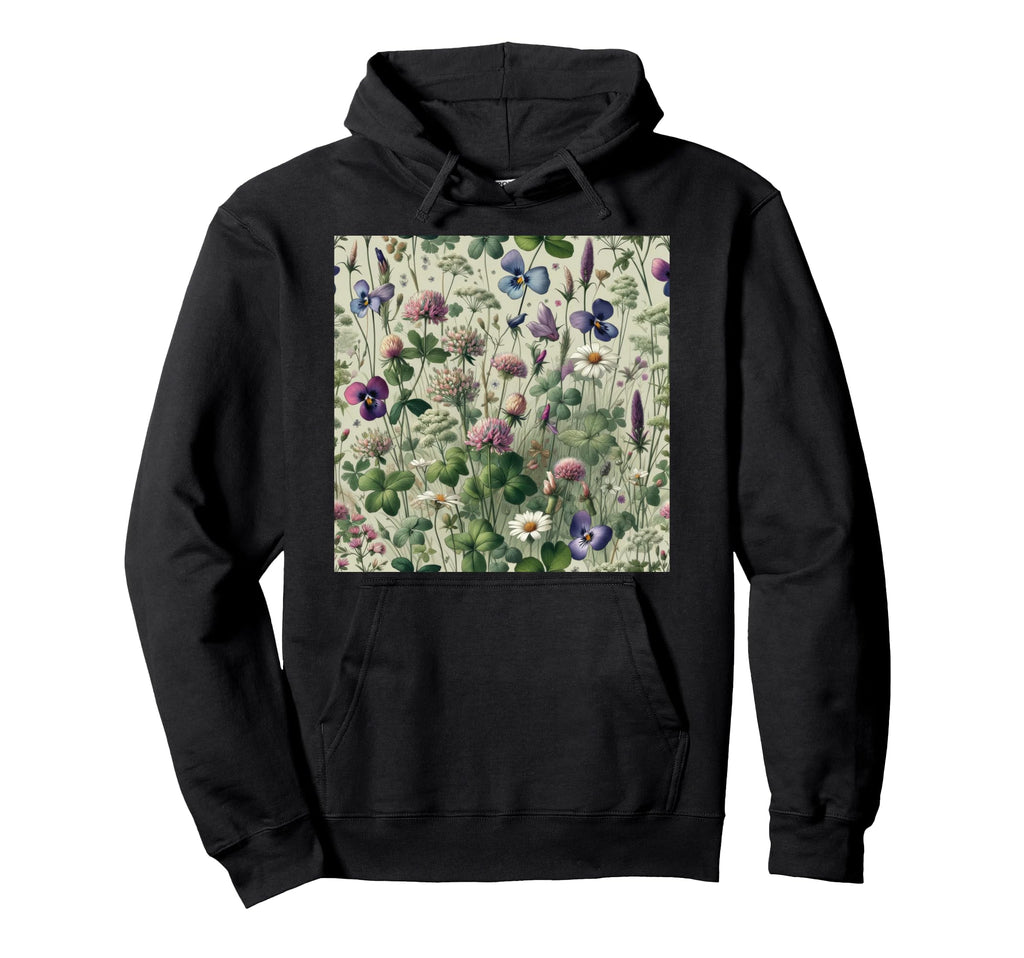 Flowers Floral Art Boho Wildflowers Hoodie - Aesthetic Graphic Men Women - T-Shirt, Sweatshirt, Hoodie