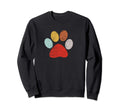 Paw Distressed Sweatshirt - Minimalist Print Unisex - T-Shirt, Sweatshirt, Hoodie