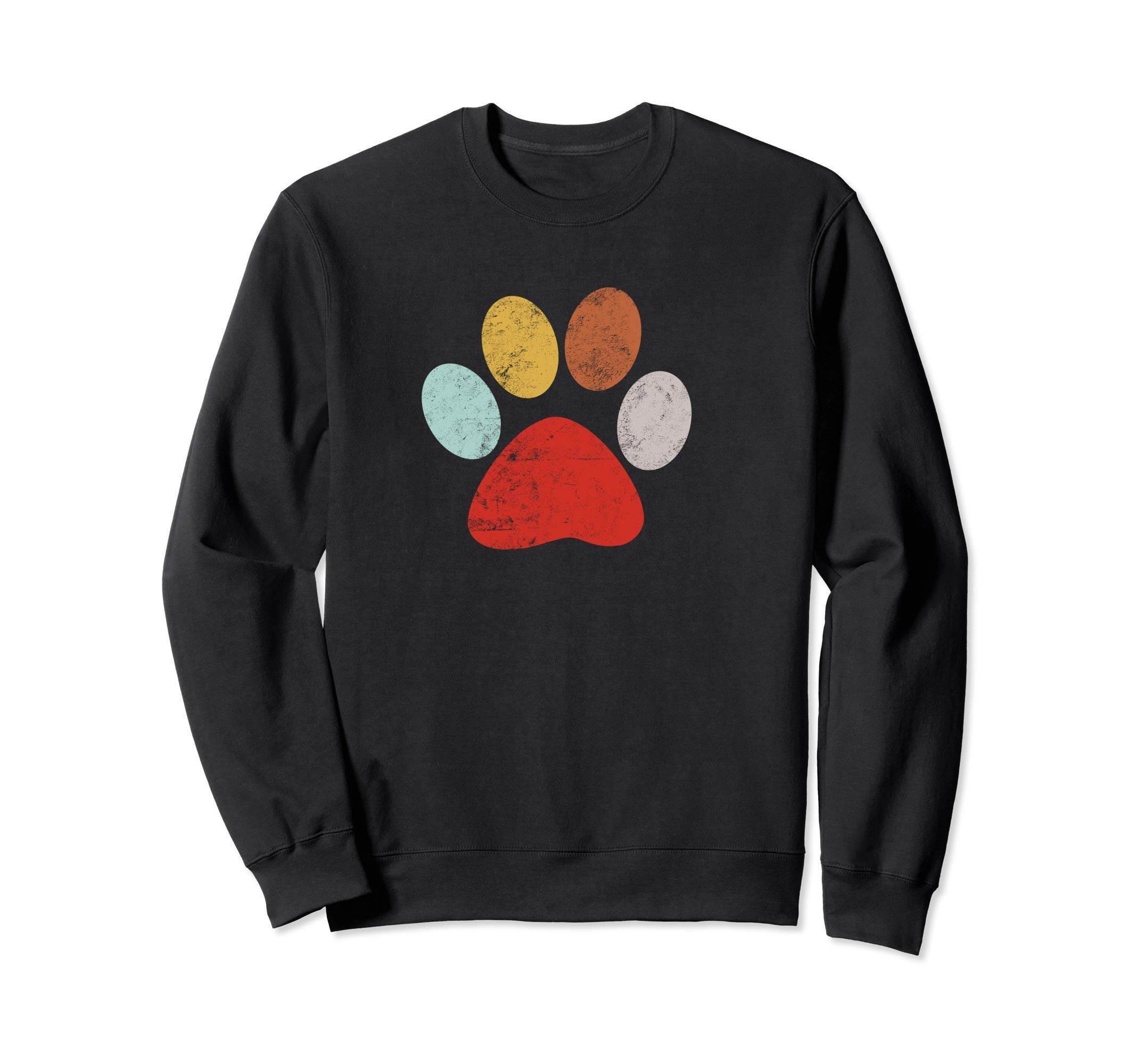 Paw Distressed Sweatshirt - Minimalist Print Unisex - T-Shirt, Sweatshirt, Hoodie