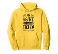 Baseball Softball Mom Dad My Heart Is Hoodie - Aesthetic Graphic Unisex - T-Shirt, Sweatshirt, Hoodie