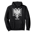 Albanian Flag Albania Distressed Eagle Flag Hoodie - Graphic Print Unisex - T-Shirt, Sweatshirt, Hoodie
