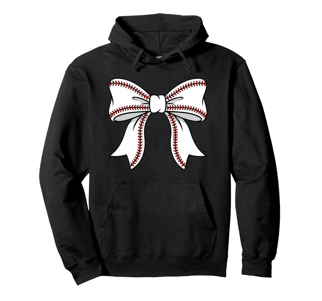 Baseball Bow Mothers Day Baseball Mom Hoodie - Aesthetic Graphic Unisex - T-Shirt, Sweatshirt, Hoodie