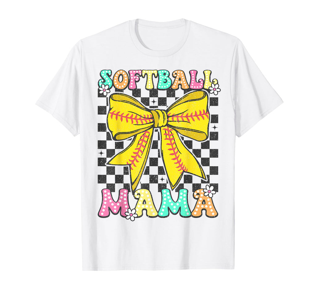 Softball Mama Coquette Bow Softball Mom T-Shirt - Trendy Graphic Men Women - T-Shirt, Sweatshirt, Hoodie