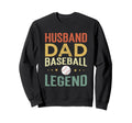 Baseball Player Husband Dad Sweatshirt - Minimalist Print Men Women - T-Shirt, Sweatshirt, Hoodie