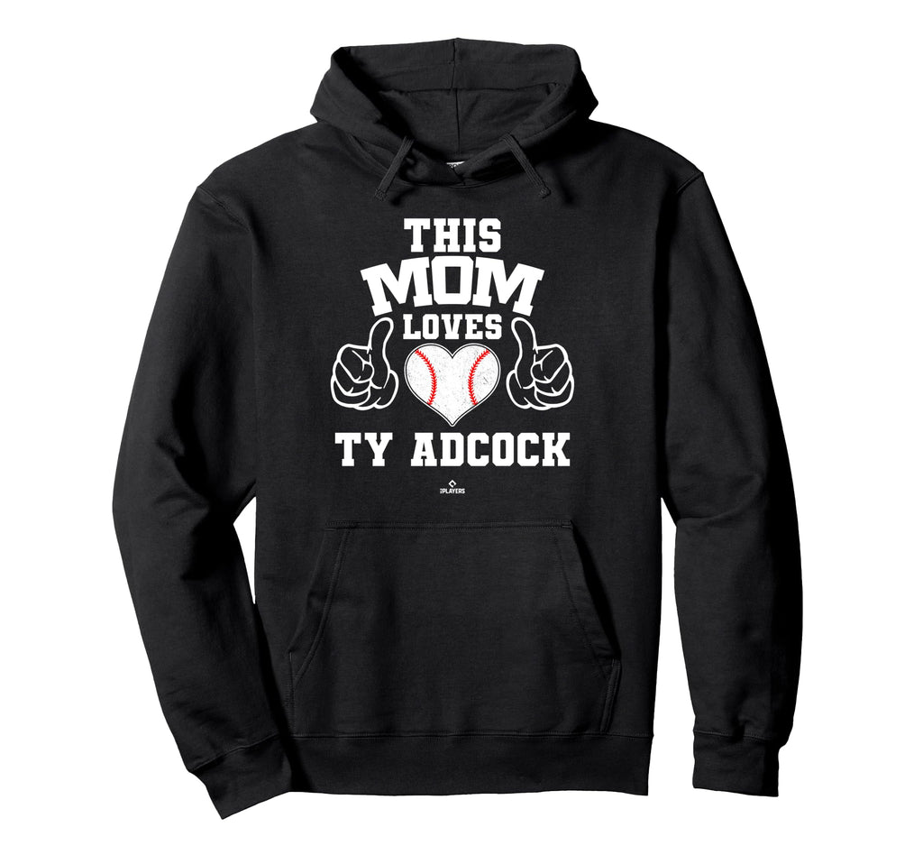 This Mom Loves Ty Adcock Prospect Baseball Hoodie - Unique Graphic Unisex - T-Shirt, Sweatshirt, Hoodie