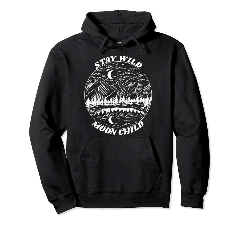 Stay Wild Moon Child Boho Peace Hippie Hoodie - Novelty Apparel for Adults - T-Shirt, Sweatshirt, Hoodie