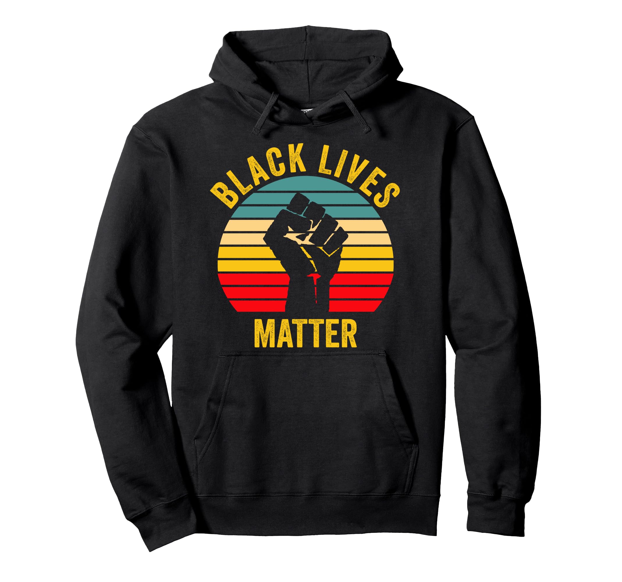 Blm Sunset Fist Hoodie - Aesthetic Graphic Men Women - T-Shirt, Sweatshirt, Hoodie