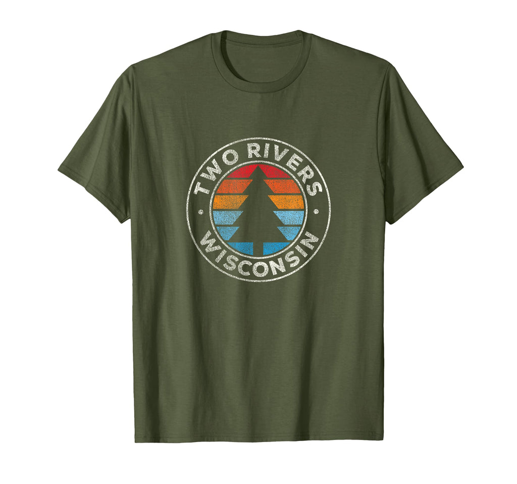 Two Rivers Wisconsin Wi 70S T-Shirt - Streetwear Style for Adults - T-Shirt, Sweatshirt, Hoodie