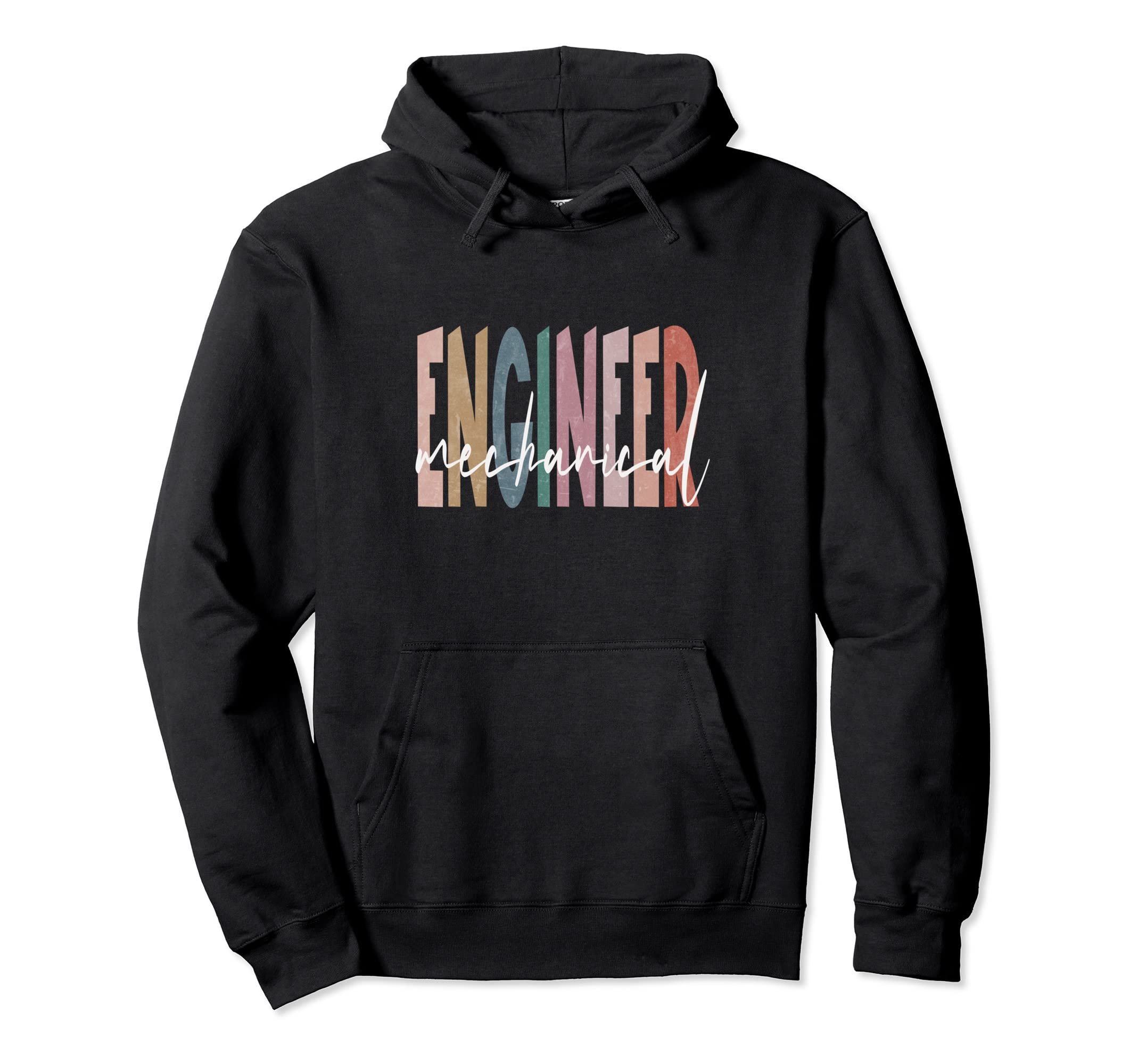 Mechanical Engineer Distressed Hoodie - Casual Everyday Wear Men Women - T-Shirt, Sweatshirt, Hoodie