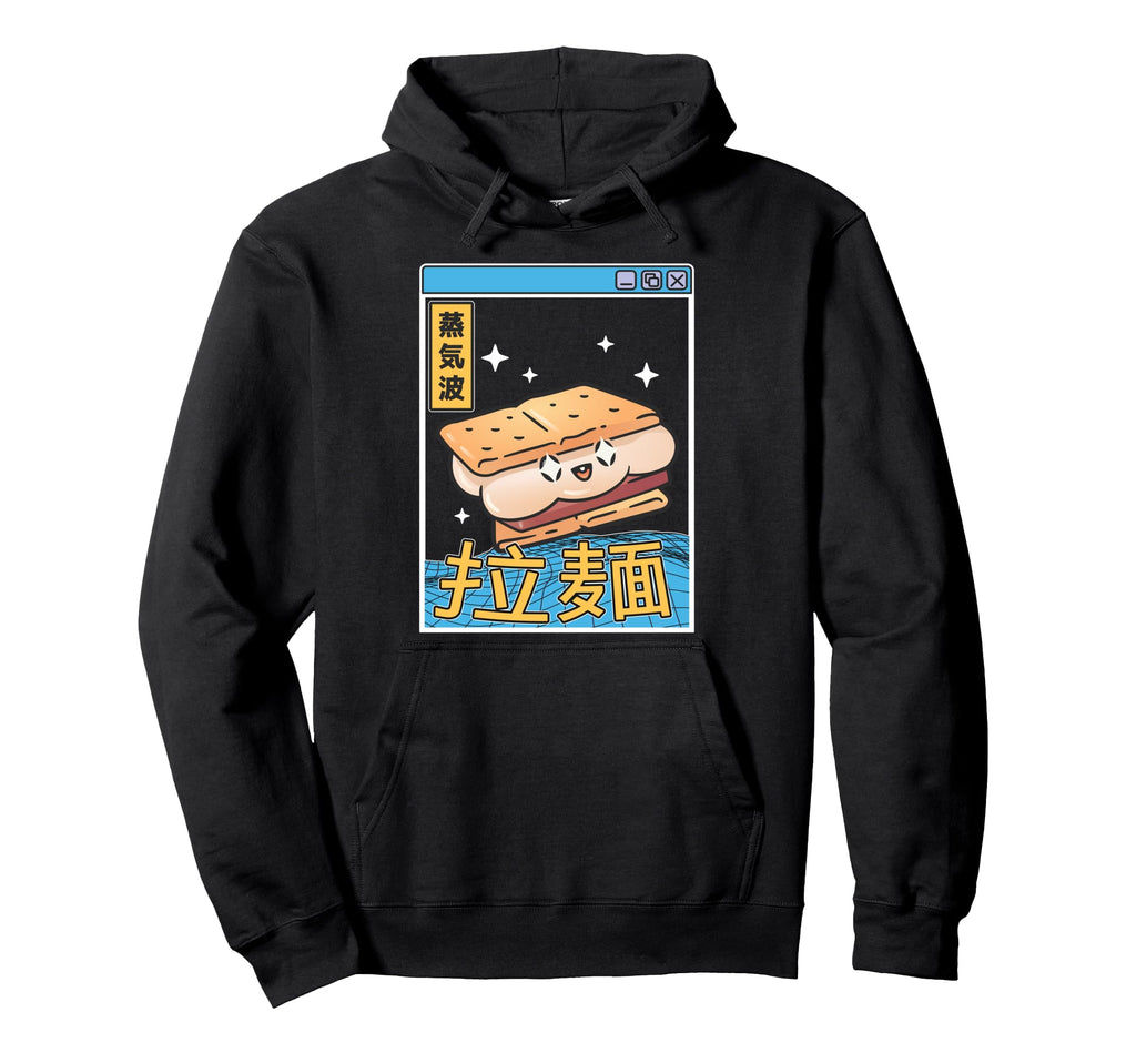 Japanese Smore Kawaii Grid Vaporwave Hoodie - Graphic Print Unisex - T-Shirt, Sweatshirt, Hoodie