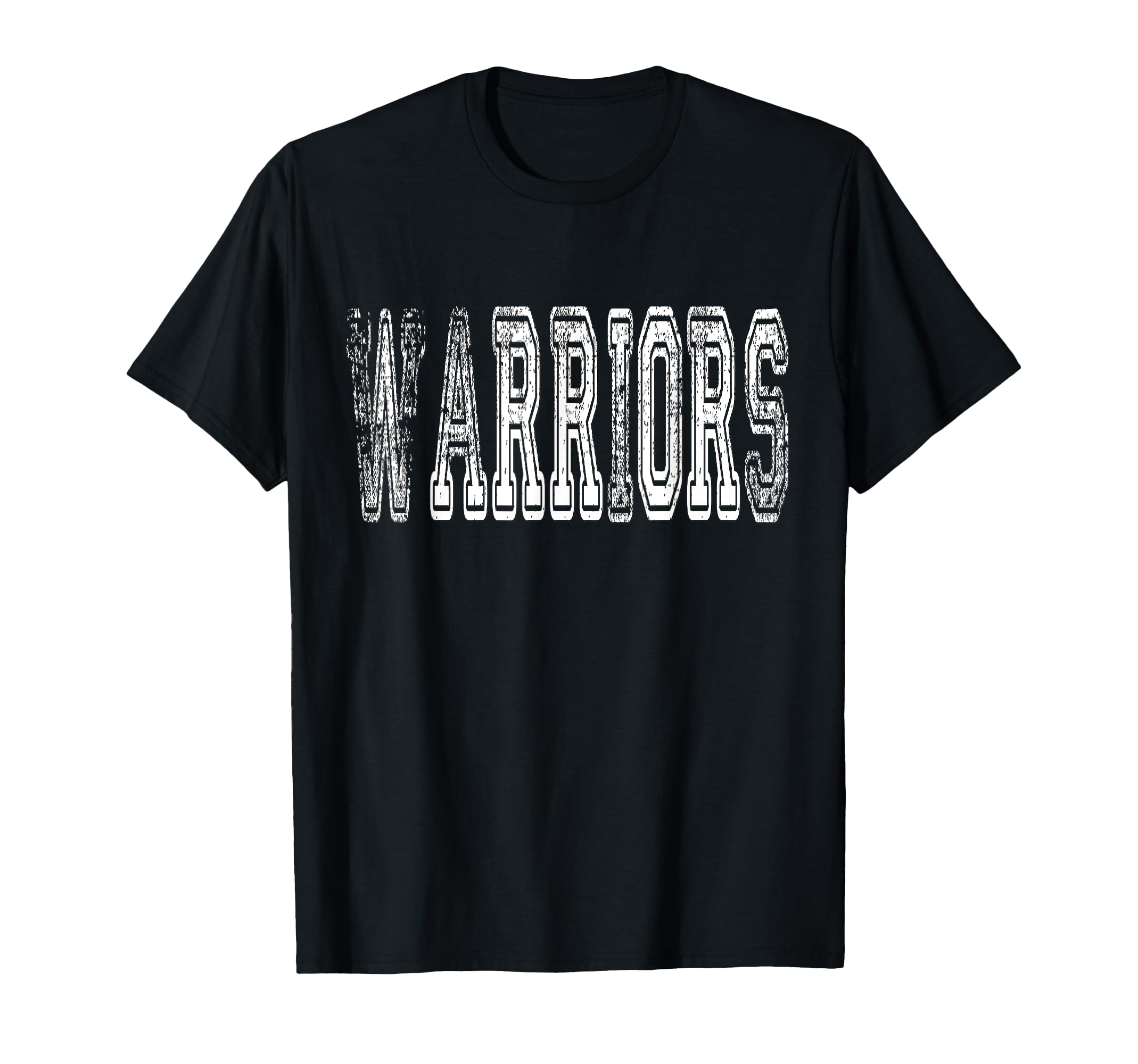 Warriors Mascot Distressed School T-Shirt - Fun Novelty Design for Adults - T-Shirt, Sweatshirt, Hoodie