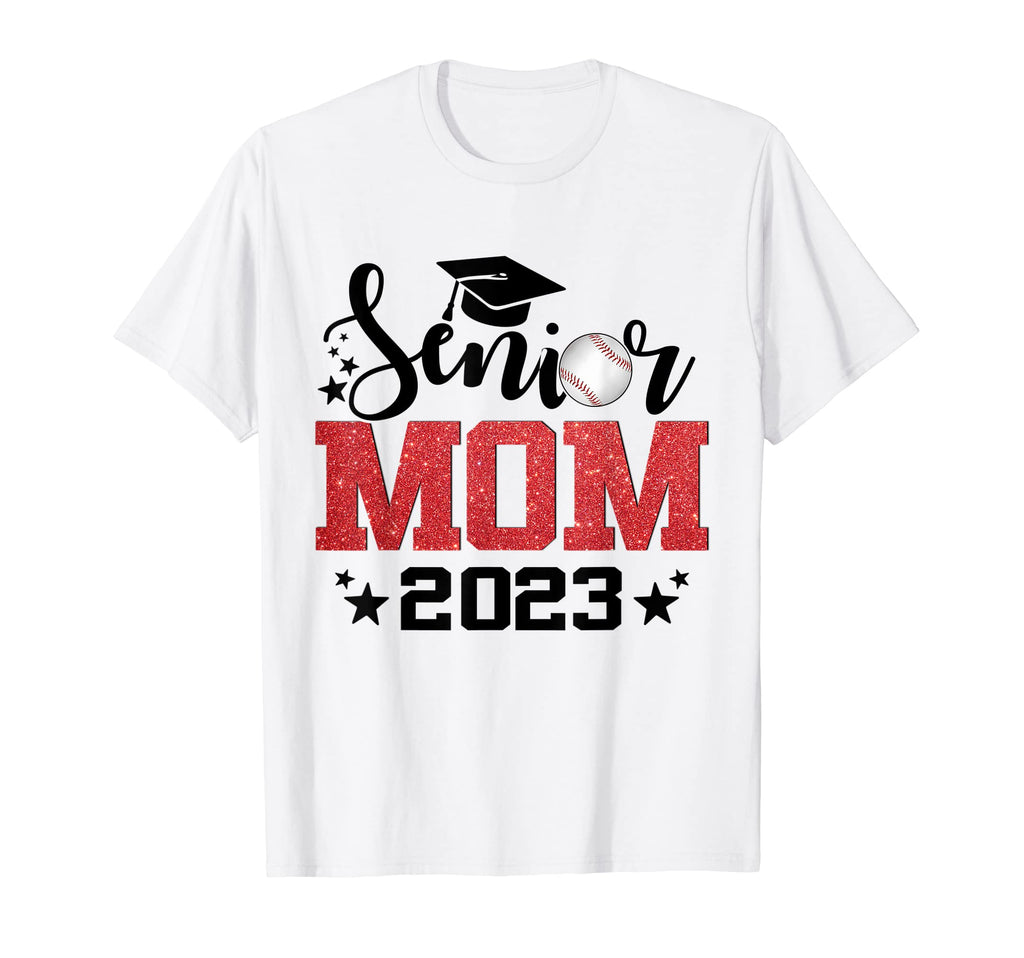Proud Senior Mom Class 2023 Baseball T-Shirt - Custom Art Print Men Women - T-Shirt, Sweatshirt, Hoodie