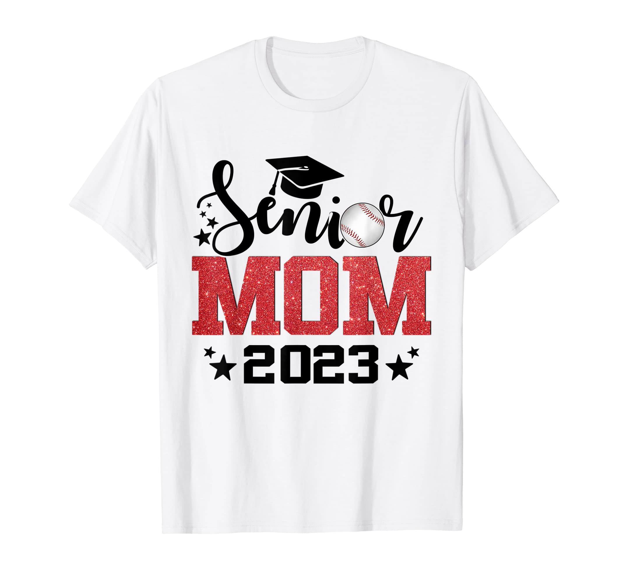 Proud Senior Mom Class 2023 Baseball T-Shirt - Custom Art Print Men Women - T-Shirt, Sweatshirt, Hoodie