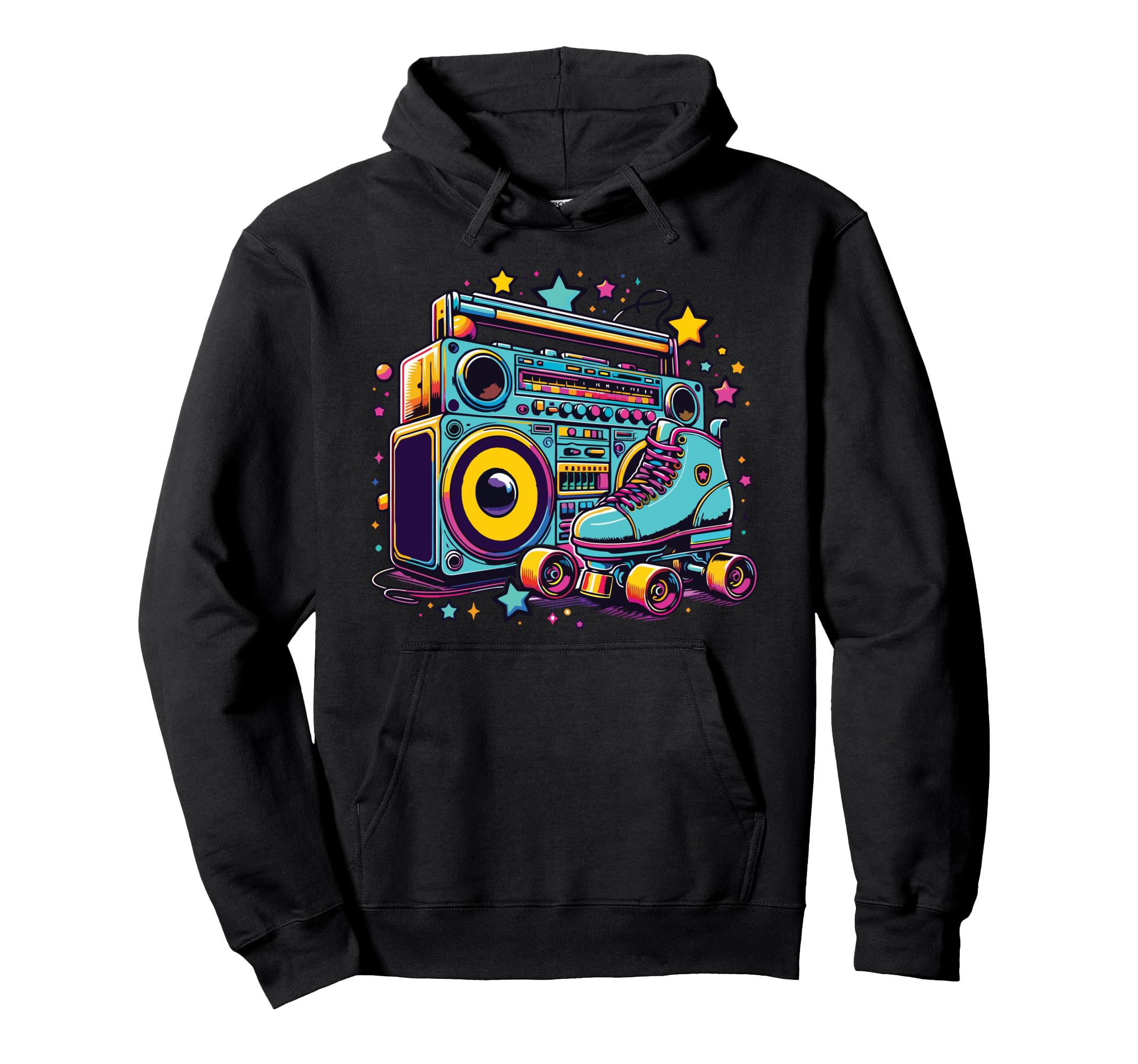Rollerskates Funny 80S Roller Skating Hoodie - Custom Art Print for Adults - T-Shirt, Sweatshirt, Hoodie