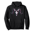 Ram Skull Vaporwave Aesthetic Art Hoodie - Novelty Apparel Men Women - T-Shirt, Sweatshirt, Hoodie