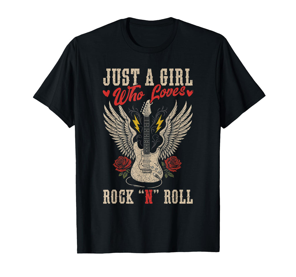 Just Who Loves Rock N Roll Guitar Rock T-Shirt - Trendy Graphic Men Women - T-Shirt, Sweatshirt, Hoodie