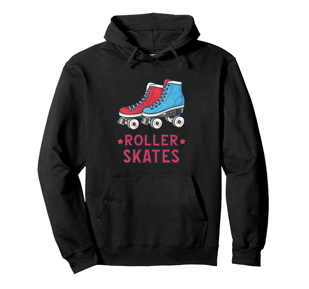 Colorful Roller Skates Illustration Hoodie - Novelty Apparel for Adults - T-Shirt, Sweatshirt, Hoodie