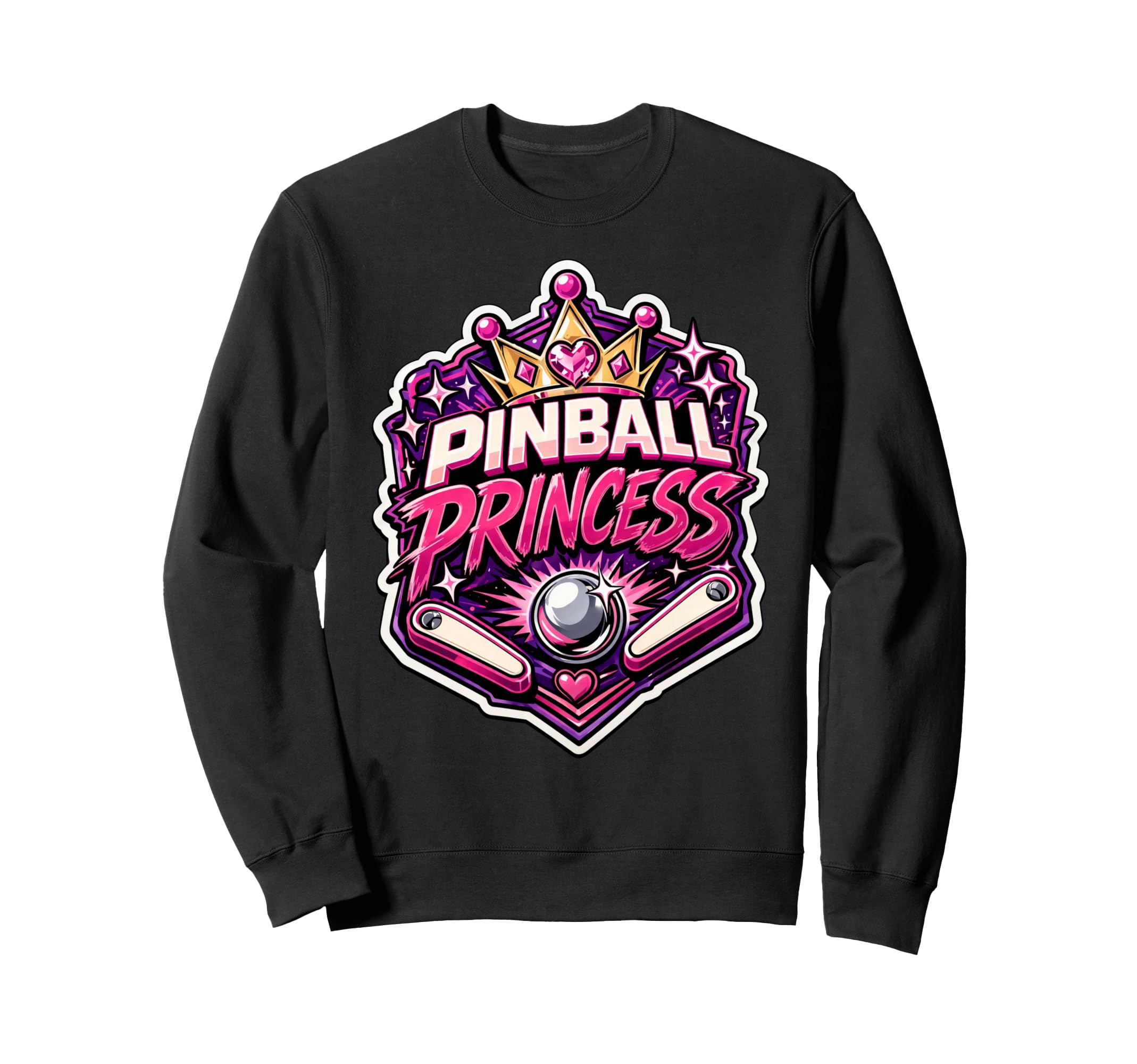 Pinball Princess Machines Funny Sweatshirt - Custom Art Print Men Women - T-Shirt, Sweatshirt, Hoodie