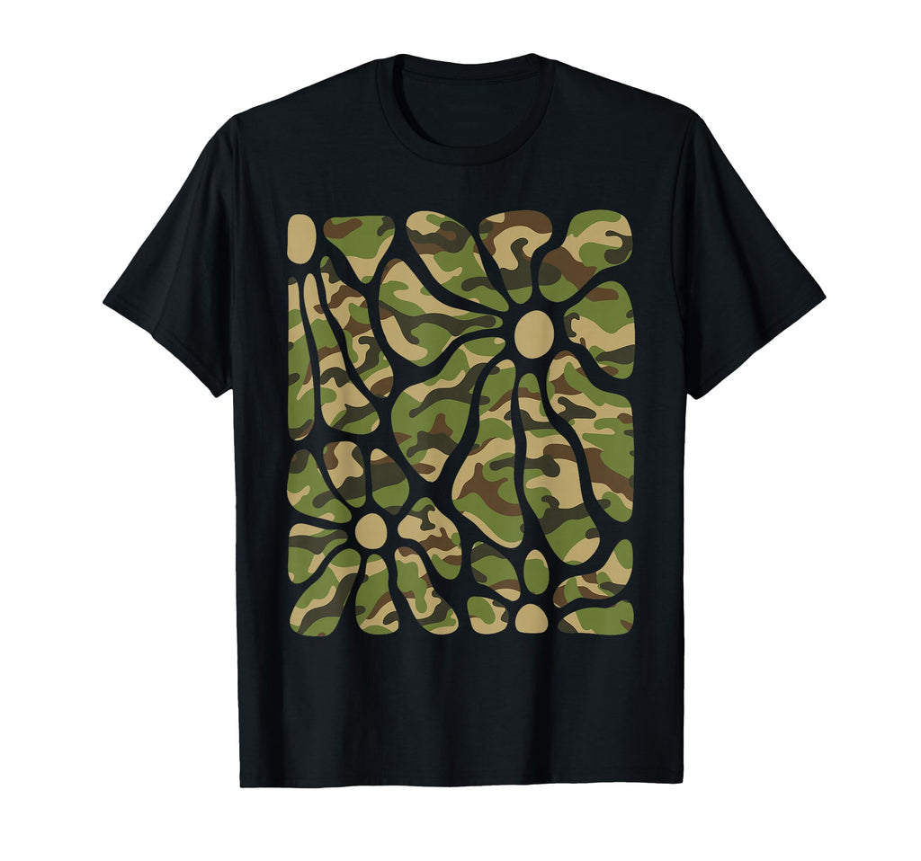 Camo Floral Boho Flowers Camo T-Shirt - Aesthetic Graphic for Adults - T-Shirt, Sweatshirt, Hoodie