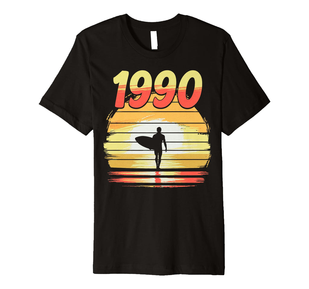1990 Surfing Sunset 90S Aesthetic T-Shirt - Custom Art Print Unisex - T-Shirt, Sweatshirt, Hoodie