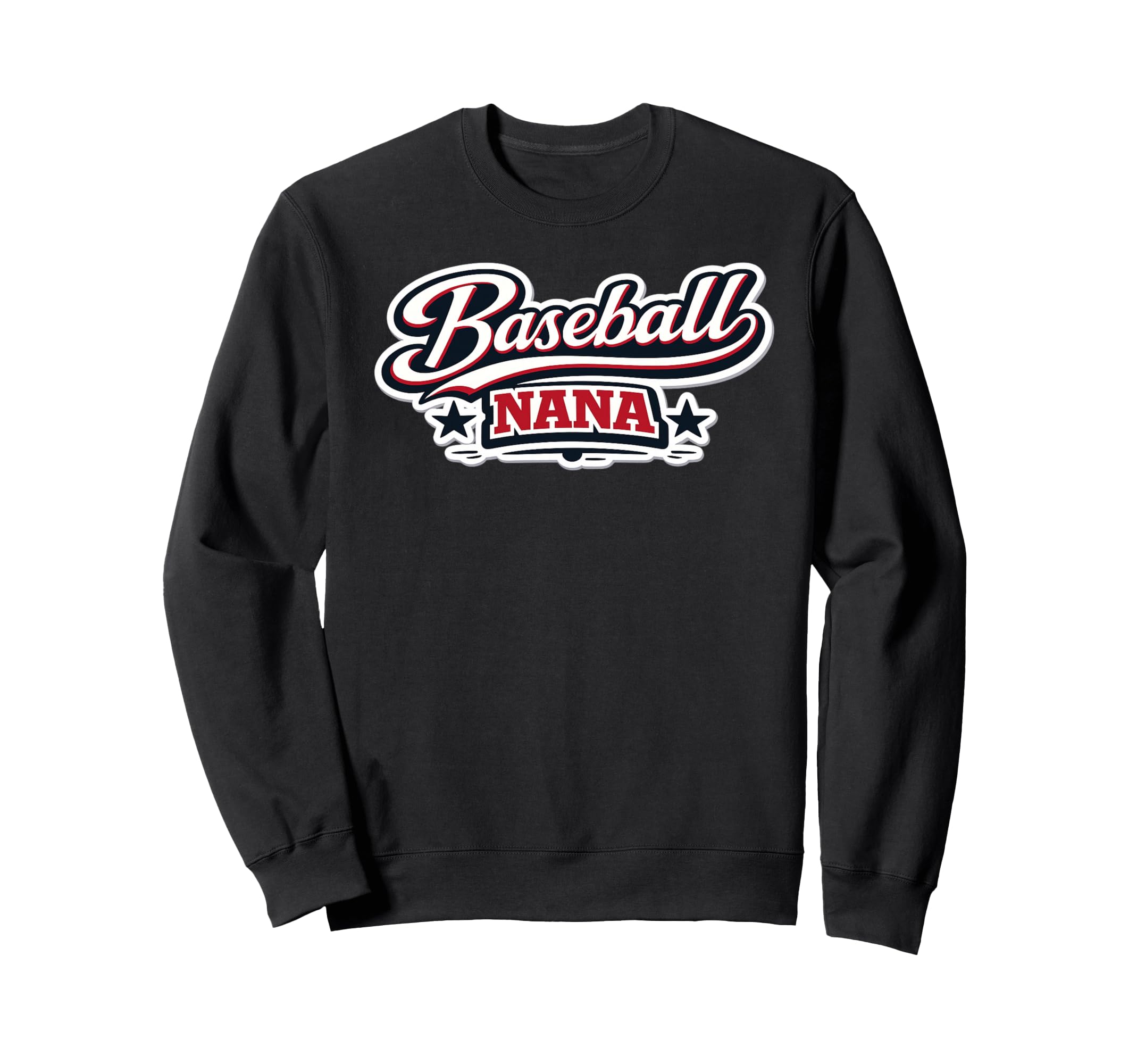 Baseball Nana Script Red White Sweatshirt - Minimalist Print Men Women - T-Shirt, Sweatshirt, Hoodie
