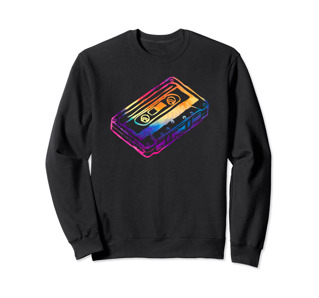 Tie Dye Mixtape 80S Blank Cassette Tape Sweatshirt - Trendy Graphic Unisex - T-Shirt, Sweatshirt, Hoodie