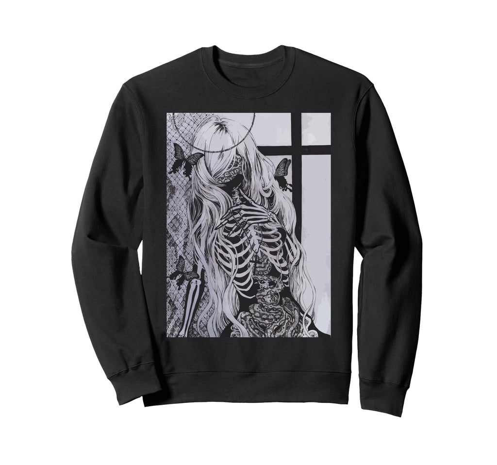 Dark Art Soft Grunge Y2K Female Sweatshirt - Aesthetic Graphic for Adults - T-Shirt, Sweatshirt, Hoodie