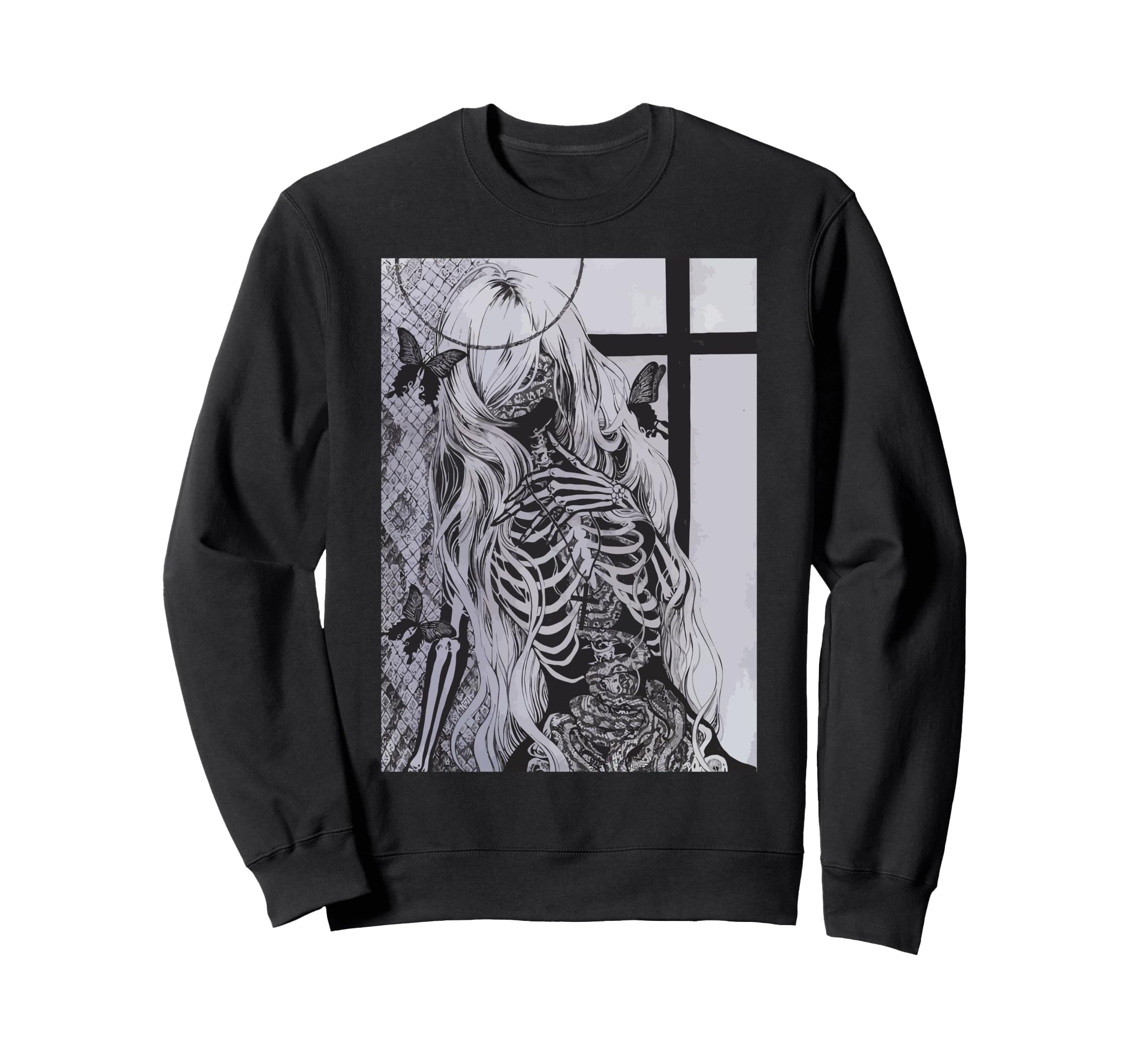 Dark Art Soft Grunge Y2K Female Sweatshirt - Aesthetic Graphic for Adults - T-Shirt, Sweatshirt, Hoodie