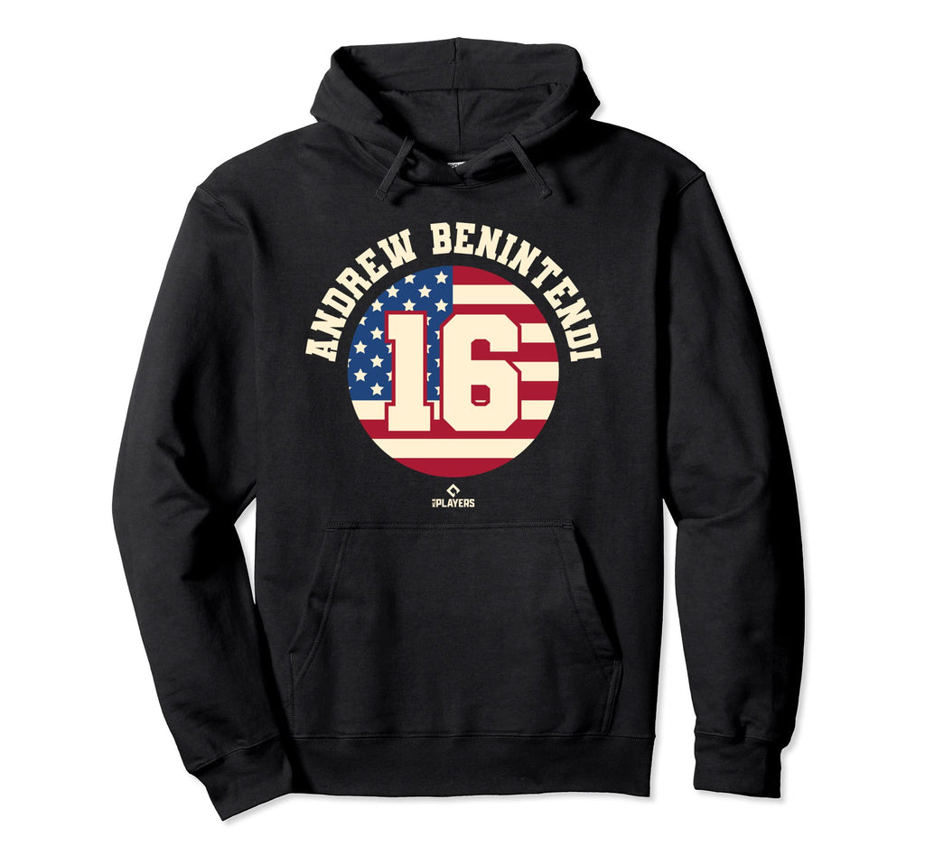Andrew Benintendi American Flag Patriotic Hoodie - Custom Art Print Unisex - T-Shirt, Sweatshirt, Hoodie