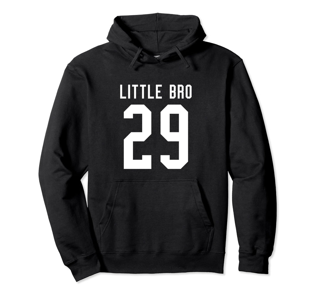 Number 29 Little Bro Biggest Fan Hoodie - Aesthetic Graphic for Adults - T-Shirt, Sweatshirt, Hoodie